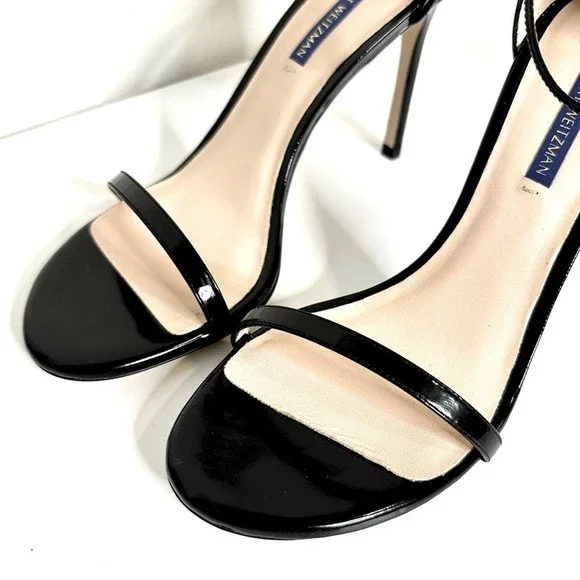 NWOT Stuart Weitzman Nudistsong Patent Leather Strapy Heels - Picture 4 of 6